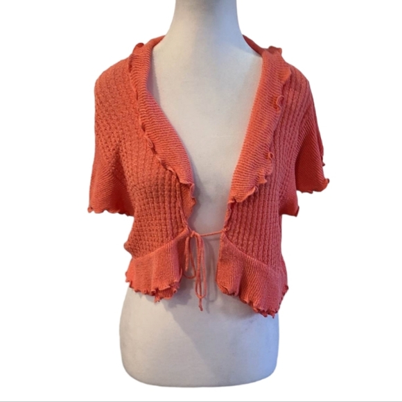 Short Sleeve Knit Cardigan - Picture 5 of 7